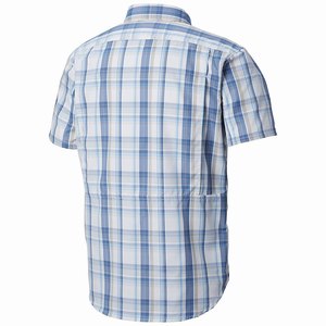 Columbia Silver Ridge™ 2.0 Multi Plaid Shortärmad Skjorta Herr Blå/Vita (HWYBF7529)